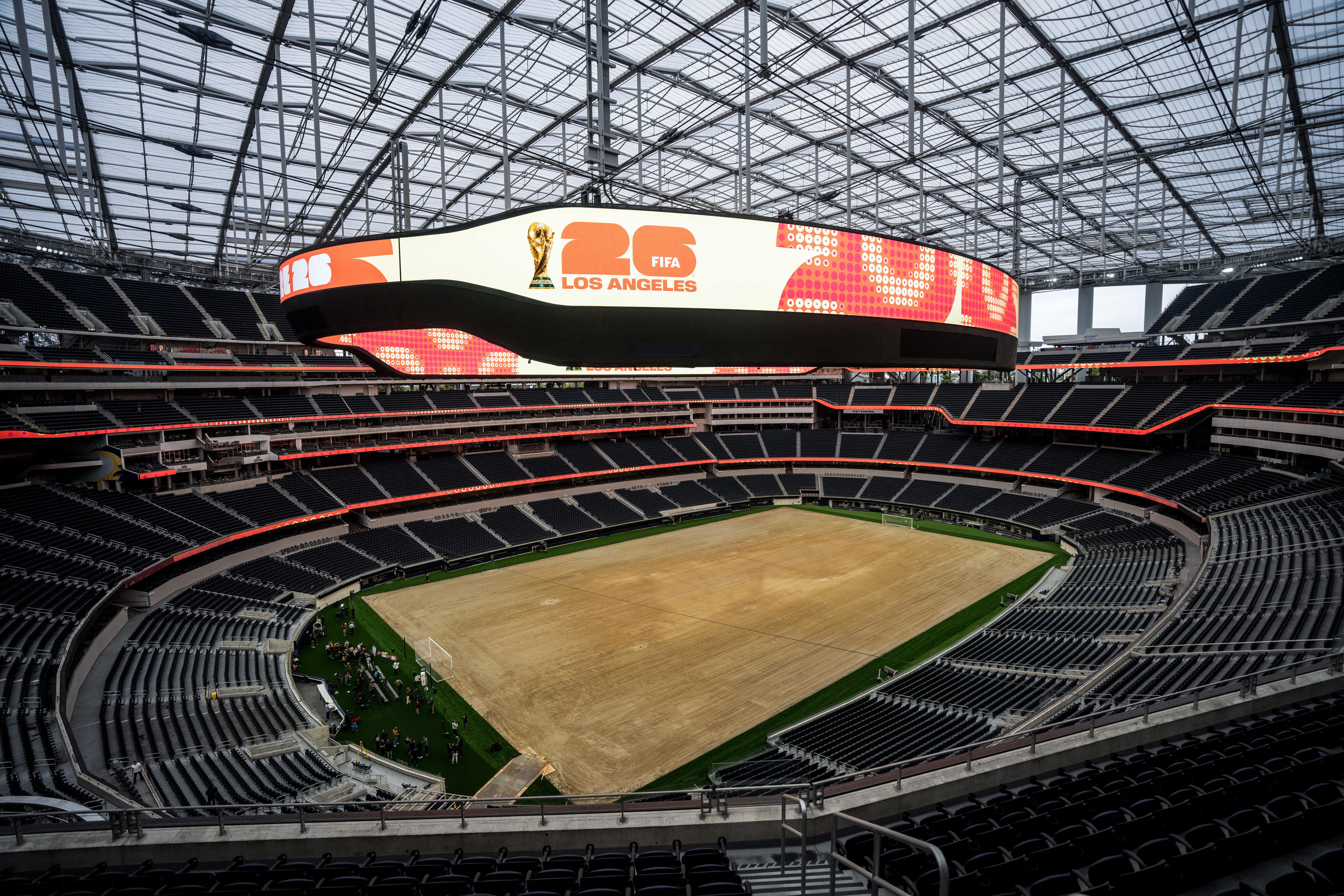 Vista general del SoFi Stadium en Inglewood, California.